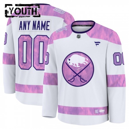 Buffalo Sabres Hockeydrakt Custom Fanatics Hockey Fights Cancer Practice 2024-25 Hvit - Barn